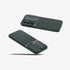 ACS05639 - Galaxy S23 Ultra Case Optik Armor in black showing the back with lens protector slot open